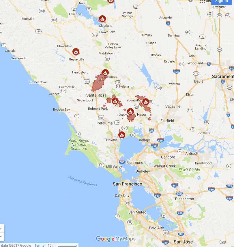 Napa County Fire Map