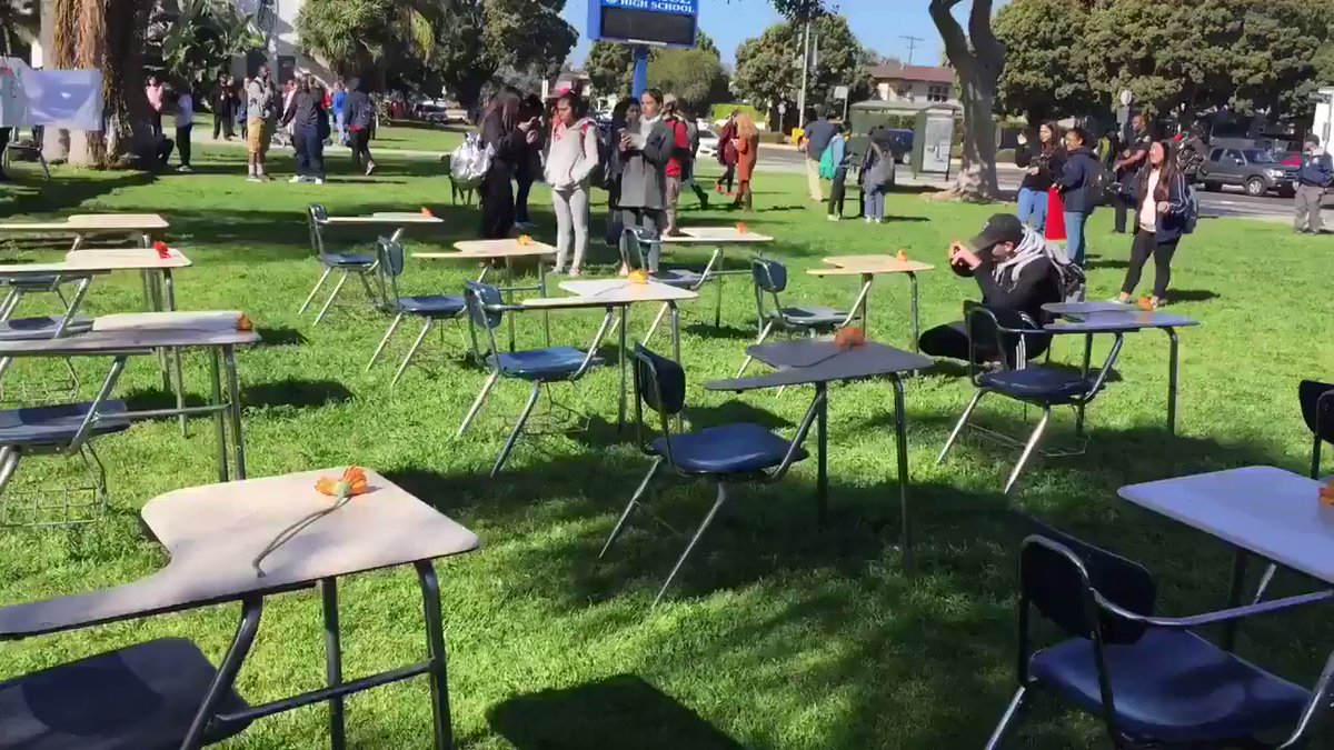 At Venice High School 17 Orange Carnations Are Left On 17 School