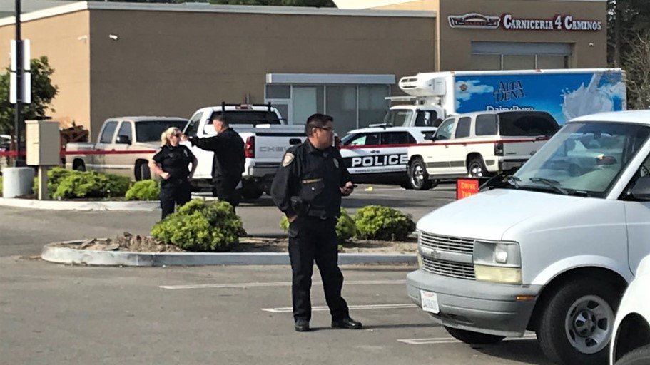 Oxnard police this morning are investigating an officer-involved shooting at a shopping center near North Rose Avenue and Camino Del Sol.    