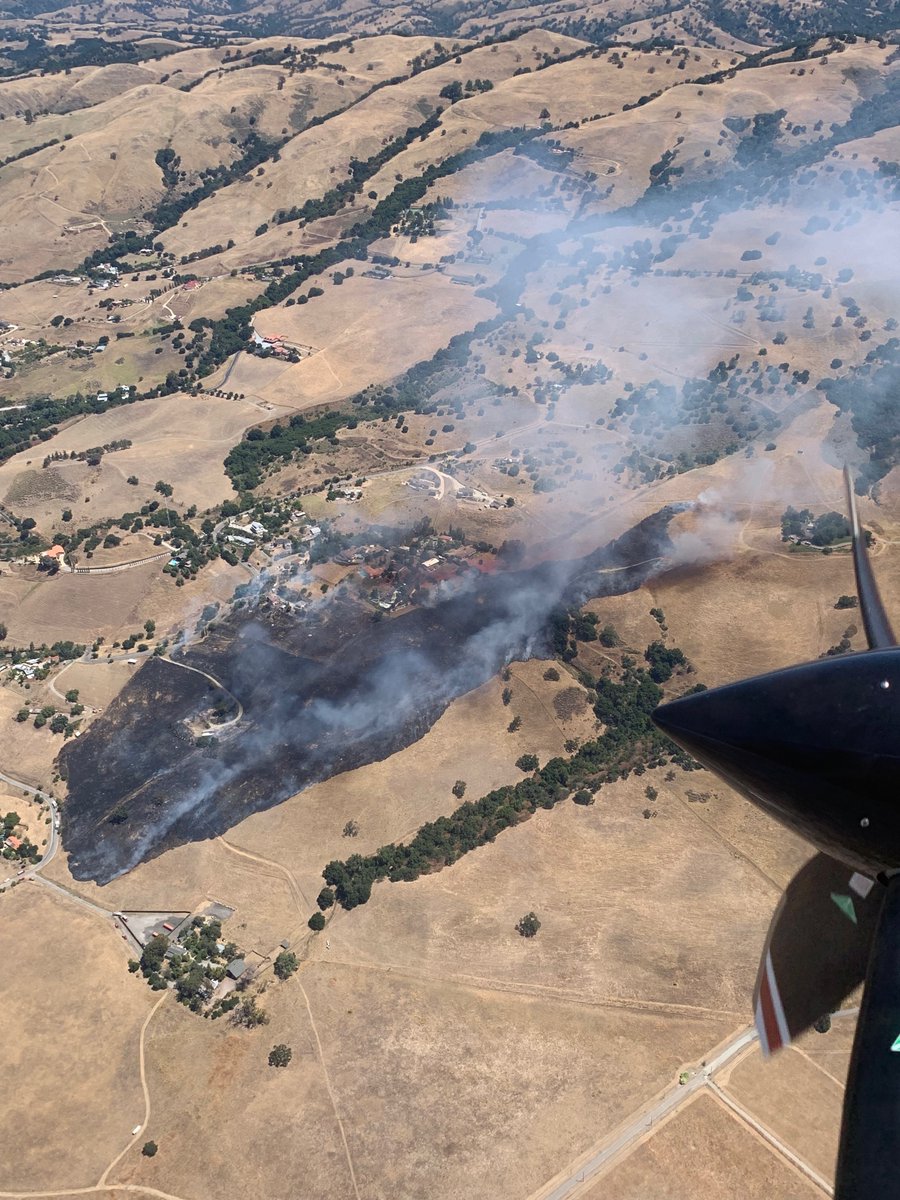 Aborn fire, view from CAL FIRE Air Attack.   