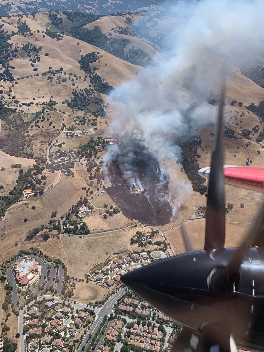 Aborn fire, view from CAL FIRE Air Attack.   