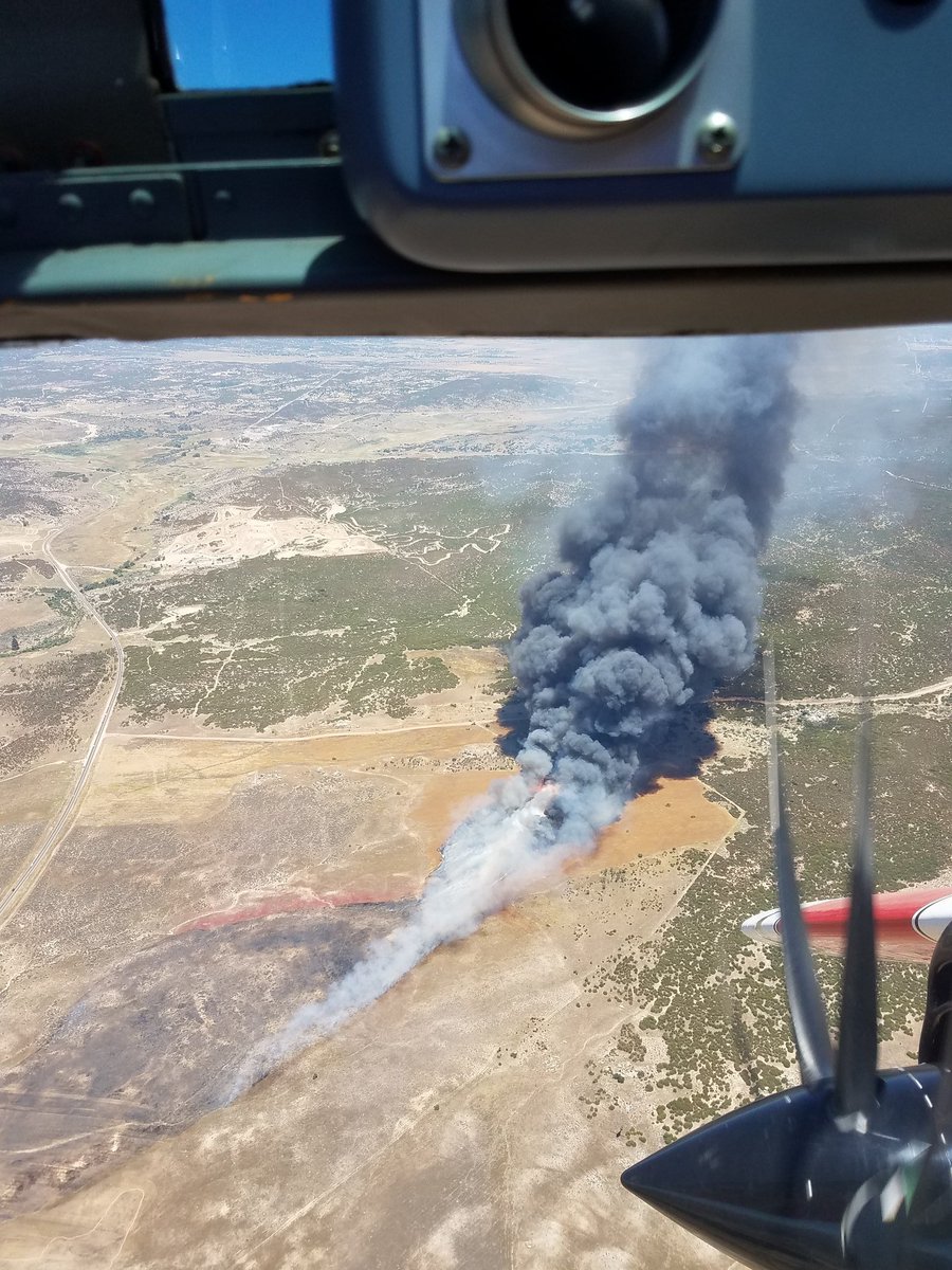 Images from the air of today's MeadowFIRE in Aguanga.  Pictures from @AirAttackBC   