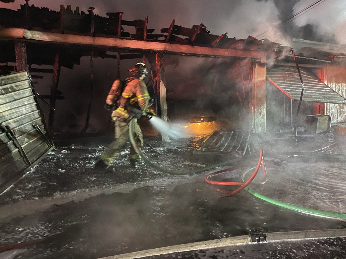 Fresno Fire Department working to put out multiple garage fires at an apartment complex on Clinton Ave and N Bond Ave