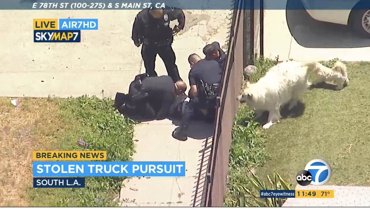 The vehicle stopped and the suspects tried to run away from the officers. They were stopped by police. 