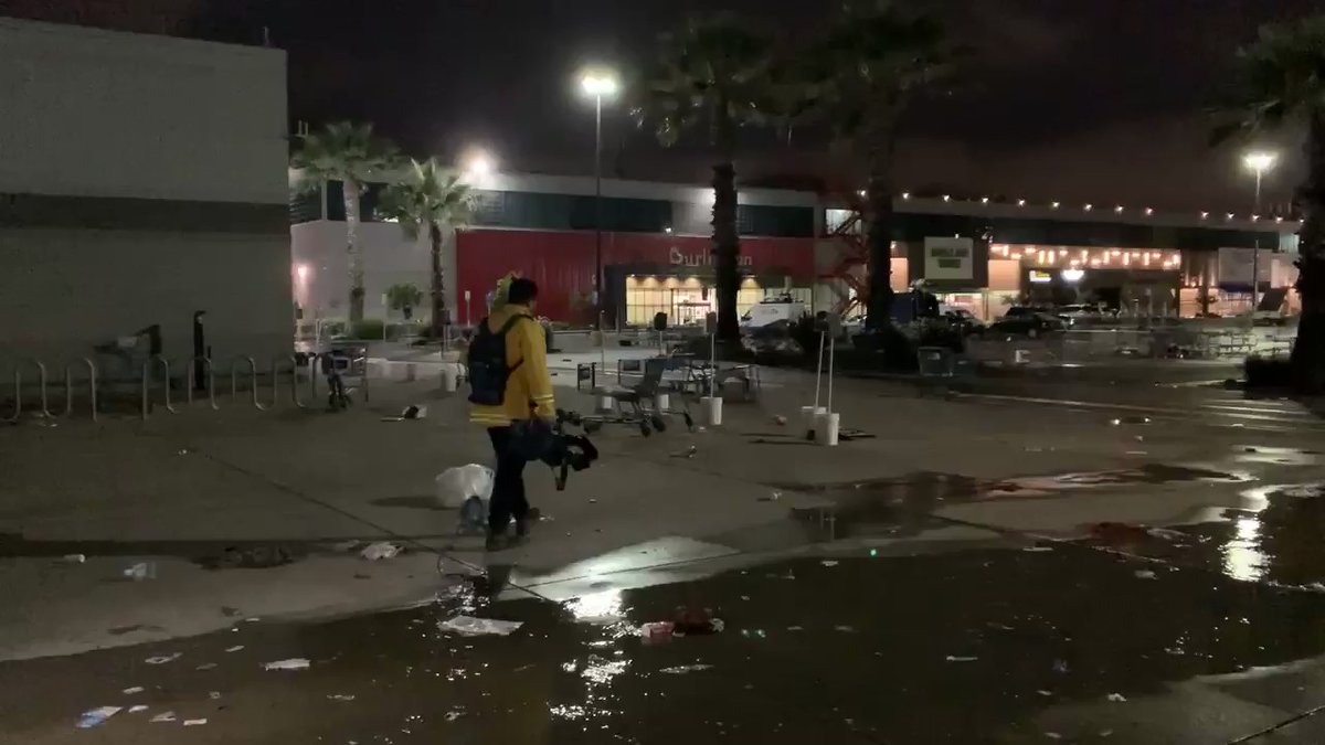 Entire Walmart in San Leandro ruined by looters.  They ransacked the store and set fires inside.  Fire sprinklers still on to put out hot spots.  FD believes all merchandise a loss due to water and smoke damage