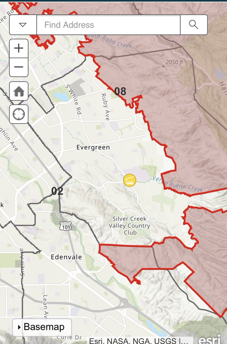 Evacuation map in Santa Clara County, with more detail. 