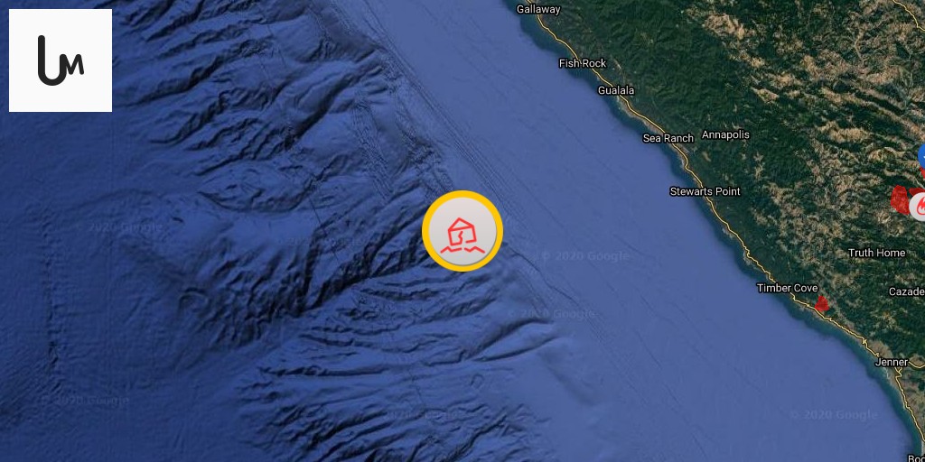 2.7 magnitude earthquake. 30 km from SeaRanch, CA, United ...