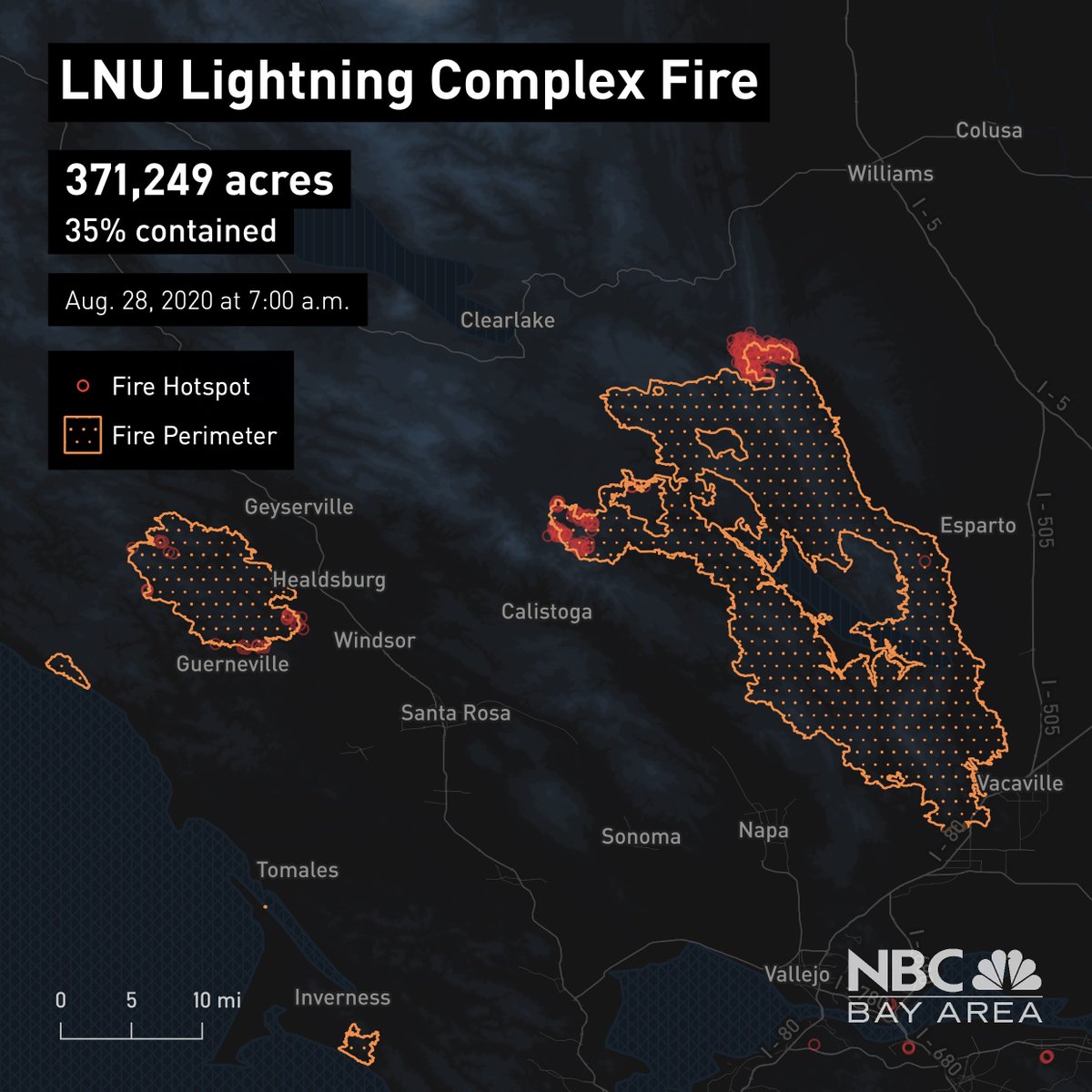 fire perimeters for the CZU, LNU and SCU Complex fires ...