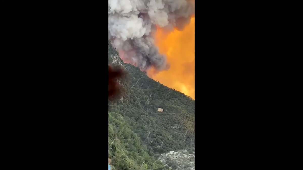 The smoke from the Creek Fire in the Sierra Nevada mountains. It's already burned 150,000 acres in Fresno county.     