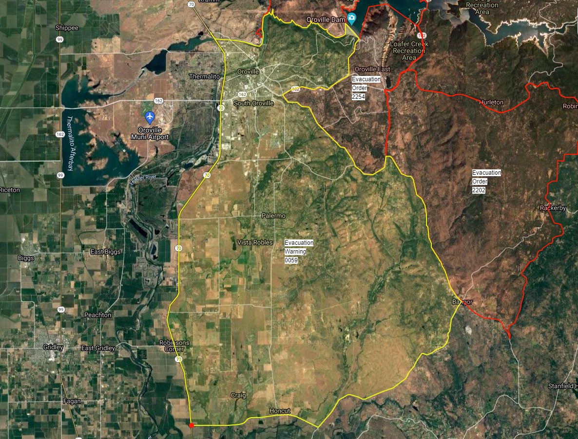 oroville fire map        <h3 class=