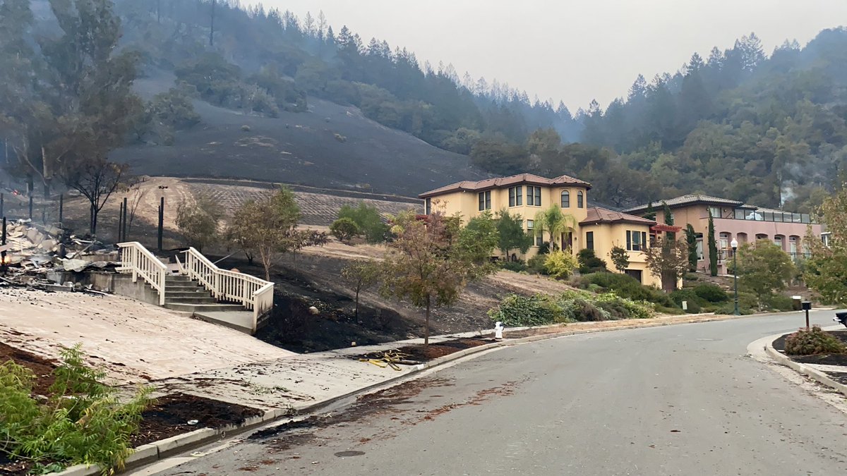 Homes in exclusive Santa Rosa neighborhood of Rincon Valley destroyed