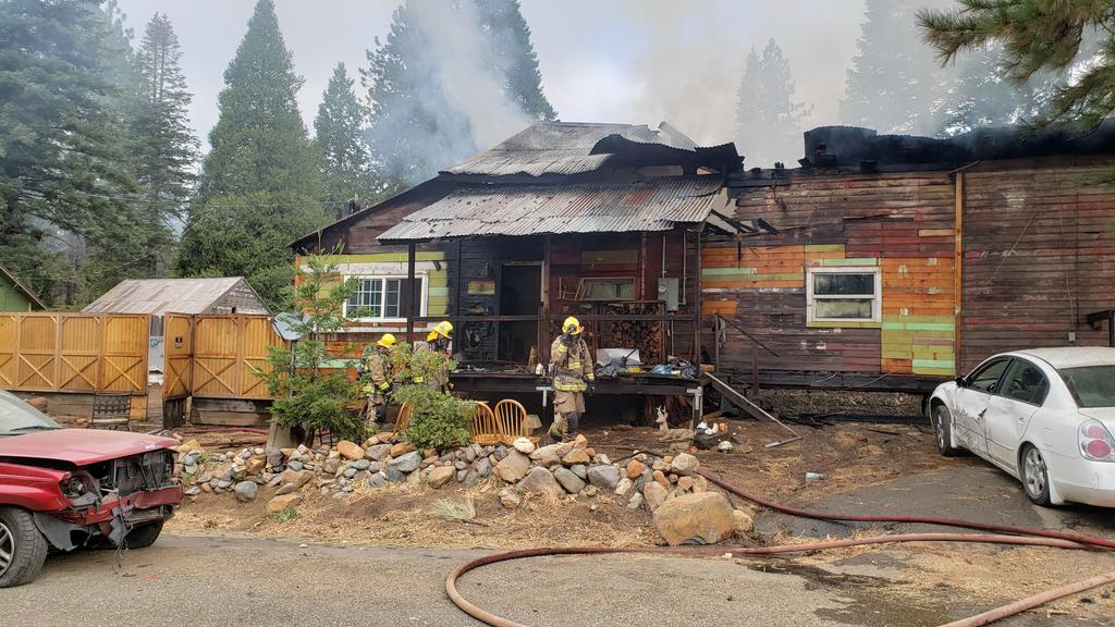 StirlingFire The fire is in the former mercantile in Stirling City. Partially converted to housing. Four residents were inside at the time of the fire and the Stirling City firefighters got them all out without injury