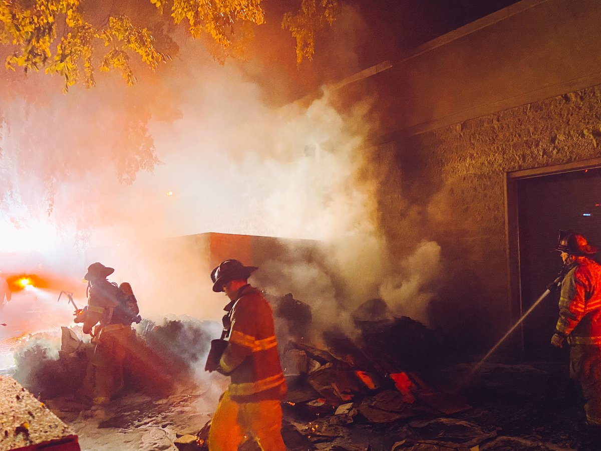 FresnoFire is on scene of a commercial building fire at the Grocery Outlet on Blackstone Ave and Ashlan Ave