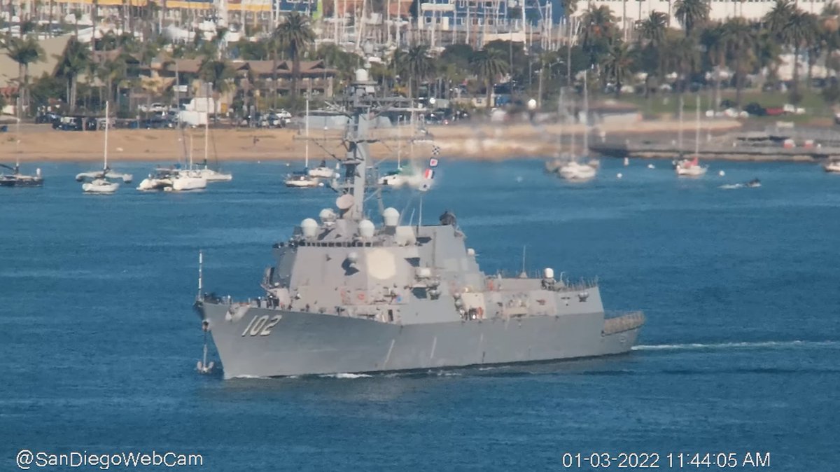 ABRAHAM LINCOLN CVN72 deployed fromm San Diego 3 Jan with Carrier Air Wing 9 CVW9, cruiser MOBILE BAY CG53, destroyers FITZGERALD DDG62, GRIDLEY DDG101, SAMPSON DDG102 & SPRUANCE DDG111. Abe CO CAPT Amy Bauernschmidt talks to media just before departure