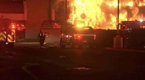 ElCajon - Crews were called to a strip mall early this morning for a reported structure fire. The blaze was upgraded to a third-alarm, bringing in additional resources. It's not believed anyone was injured