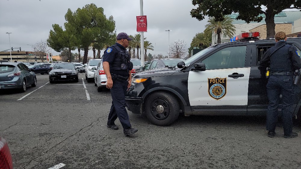 StolenVehicle 1689 Arden Way Sac PD responded to a report of a stolen vehicle at the Arden Mall. An officer was on foot and got a visual of the vehicle, occupied, in the parking lot in front of Starbucks. When additional police units arrived, a felony stop was executed