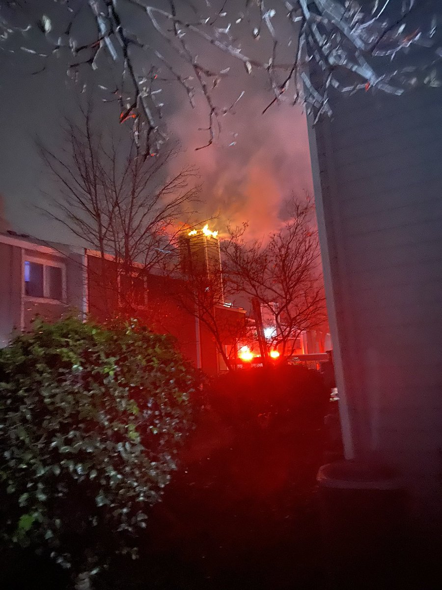 At approx 1:00am, Metro Fire arrived to a 2 story apartment with flames coming from the exterior chimney top. Crews went inside to find a smoke charged apartment, and initially assisted with evacuation. The fire was contained without any injuries reported