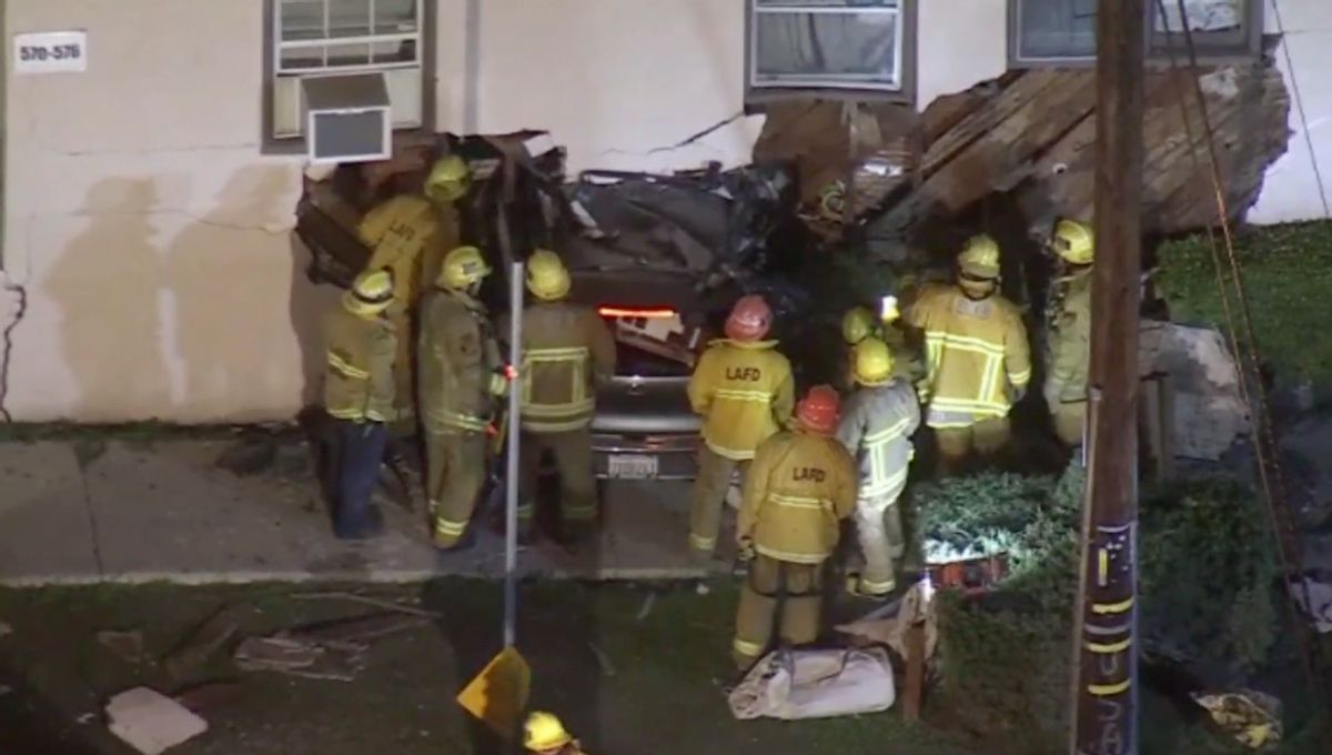 According to LAFD, while the building was significantly damaged, there were no other injuries