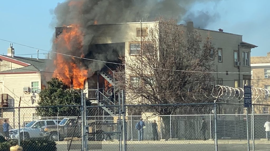 Red Cross now helping dozens of Stockton residents displaced when a three-alarm fire broke out downtown. The fire sent a column of black smoke as crews rushed in from surrounding departments to help tackle the blaze. I took the 1st photo before the next apt. caught fire