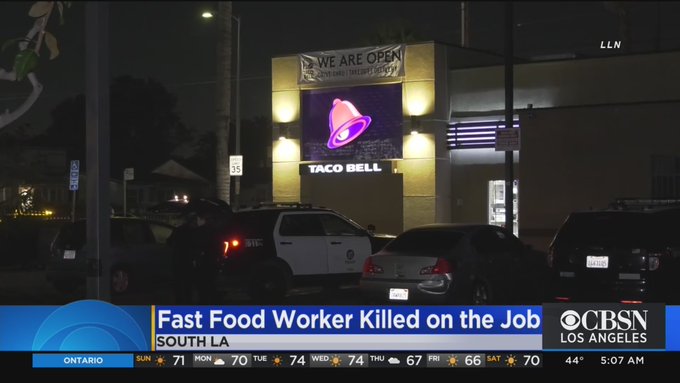 According to Los Angeles Police Department Chief Michel Moore, a suspect has been arrested in connection with the fatal shooting of a Taco Bell employe in South Los Angeles