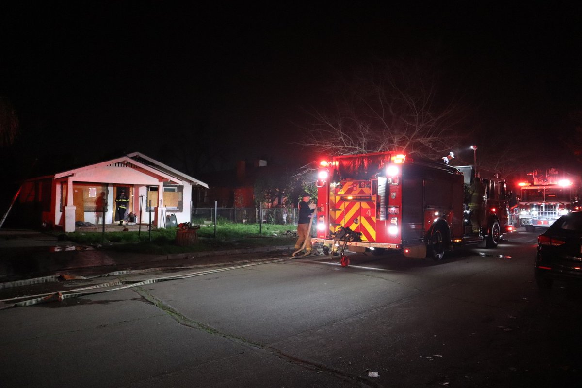 A structure fire broke out Saturday night in Fresno and fire officials believe it was due to some sort of homeless activity