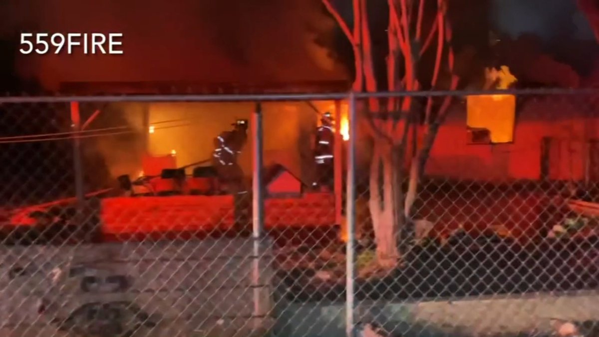 Multiple people have been displaced after a house fire in southeast Fresno Thursday night