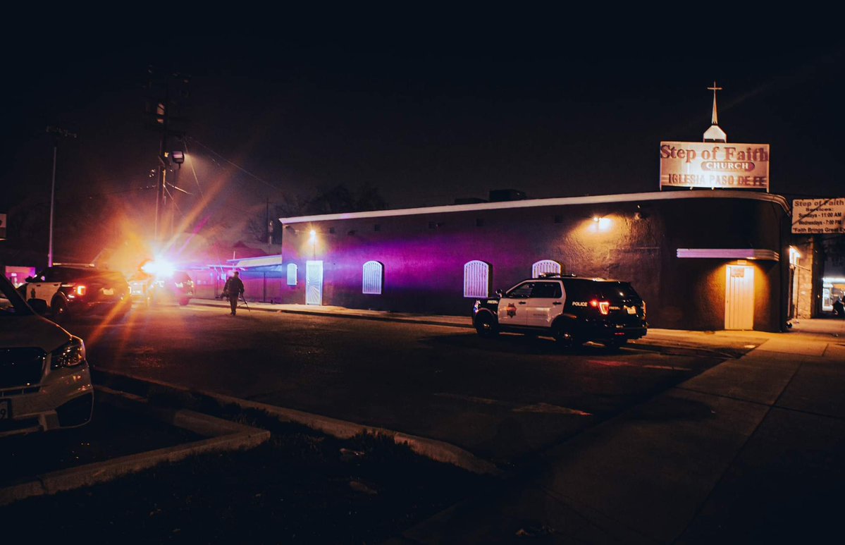 Fresno police investigate a homicide in a Tower District alley after an officer found a man shot multiple times near Van Ness and Belmont Avenues 