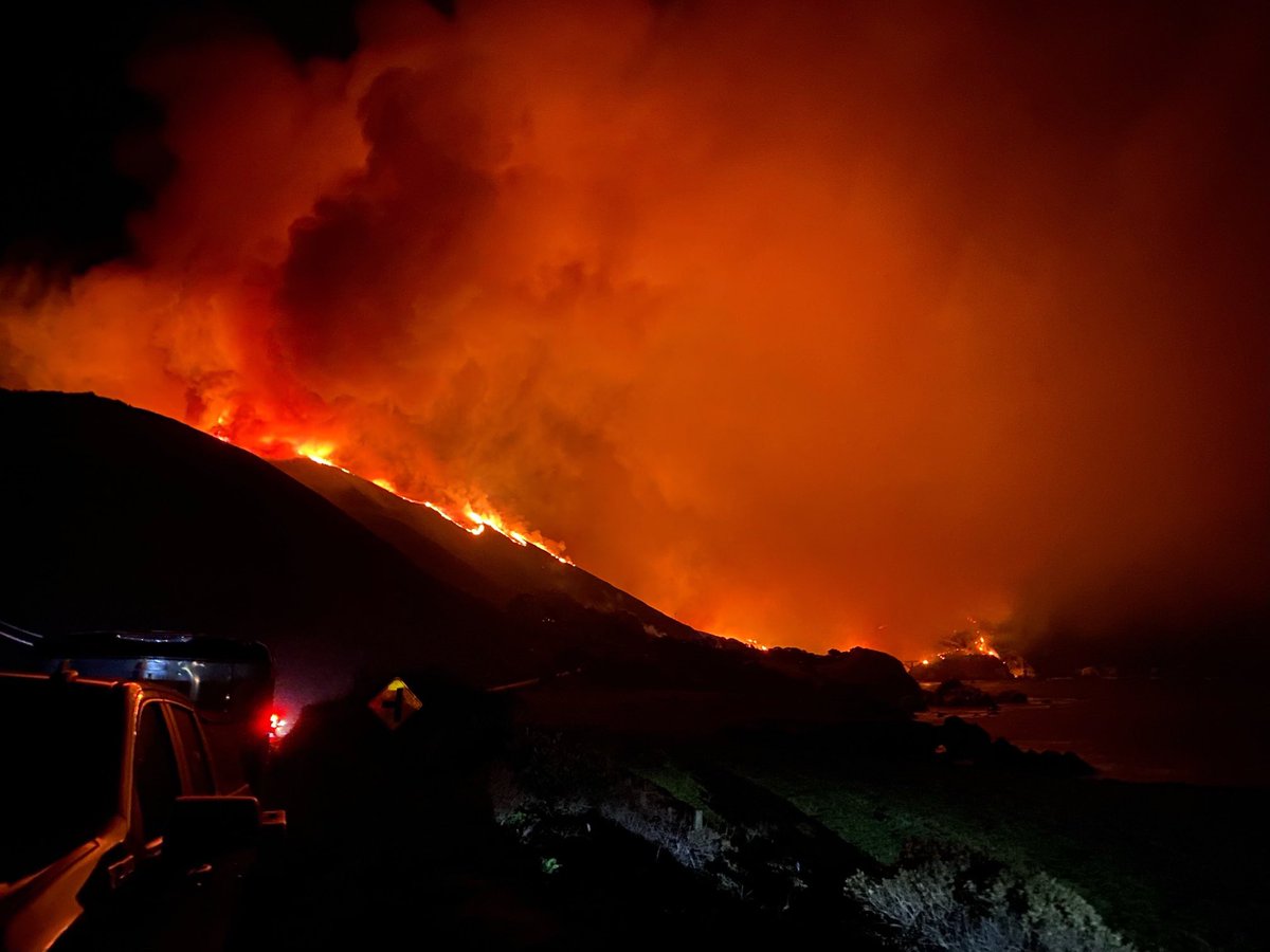 Colorado Fire in Big Sur tonight.,