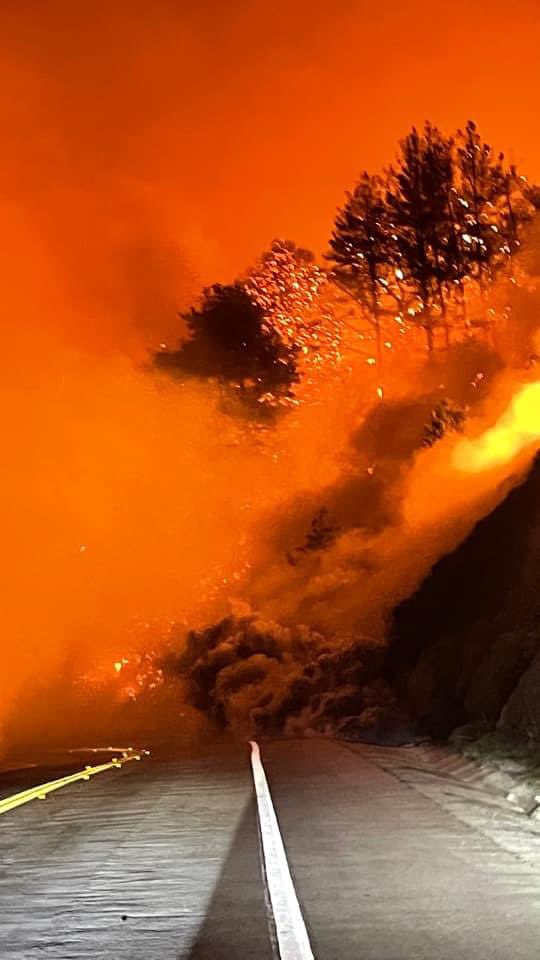 Colorado Fire in Big Sur tonight.,