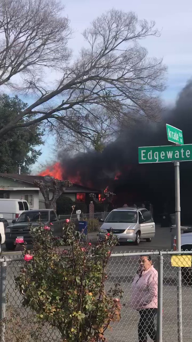 A house fire yesterday morning on Arcade Blvd challenged the responding fire crews. The home was severely damaged by the amount of fire and several dogs perished in the blaze. No people were injured and firefighters were able to protect surrounding homes