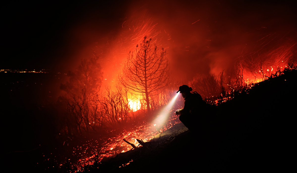 The GeyserFire above Alexander Valley burns on Geyser Peak, Saturday, pushed by 70-80mph offshore winds. Fire is out, unknown acreage. The area has received over a dozen inches of rain this winter and was under a coating of snow just a month ago