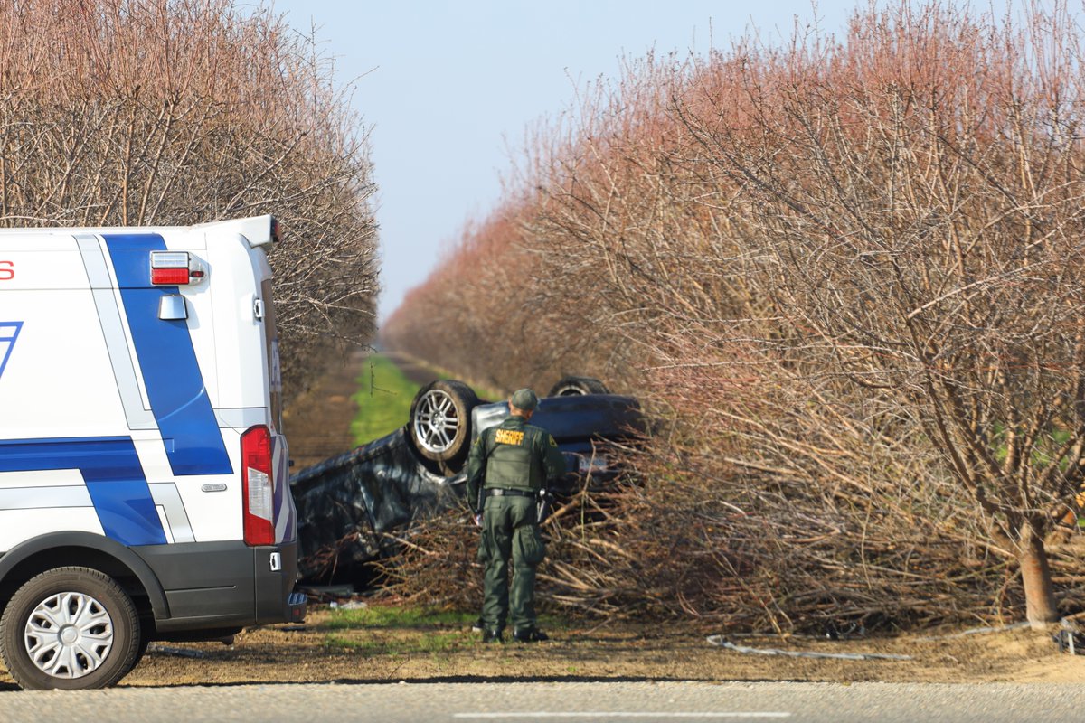 Woman killed in rollover accident in Madera, Hwy 145 and Ave 8 1/2. CHP not sure why she let the car drift off road