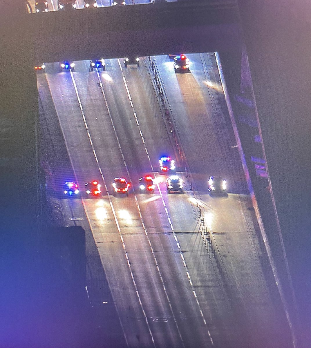 Another possible freeway shooting, this time in South LA. 110 North completely closed between the 105 and Manchester as CHP looks for bullet casings. Unclear is anyone was hit, no suspects in custody 