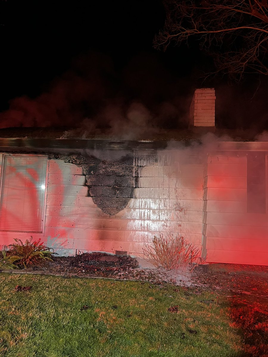 Fire was in the attic and knocked down, homeowner was safely evacuated, no injuries reported