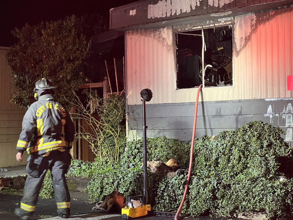 Two are without a home this morning after their mobile home caught fire this morning off Morseman Avenue in Chico.