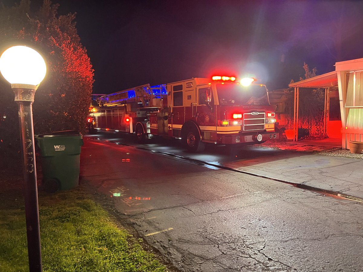 Two are without a home this morning after their mobile home caught fire this morning off Morseman Avenue in Chico.