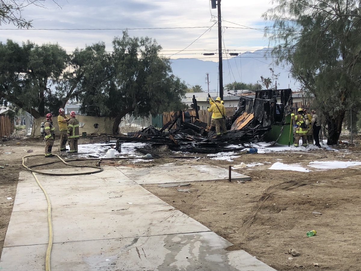 A fire has destroyed a single-story structure in Desert Hot Springs. The cause of the fire remains unknown.