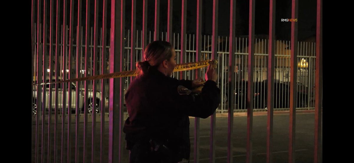 .@LBPD perform CPR on Shooting Victim located Behind Wheel of BMW Near Long Beach Poly HS 