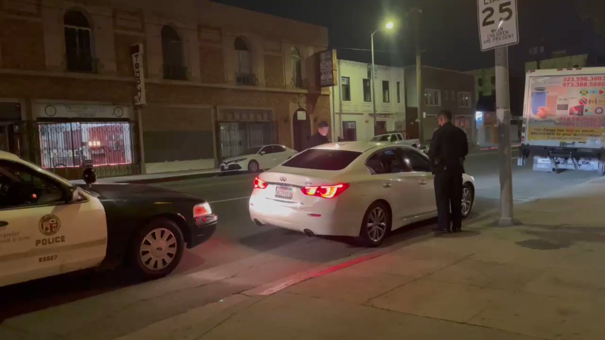 Western & 45th, Los Angeles:  Another pretextual stop over tinted windows. Guarantee one of these policemen has illegal tints on their own car