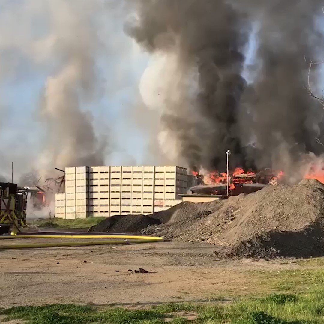 Crews are battling a large commercial fire in Sutter County early Friday morning, according to the Yuba City Fire Department.  The blaze is at a walnut processing plant, officials said.  