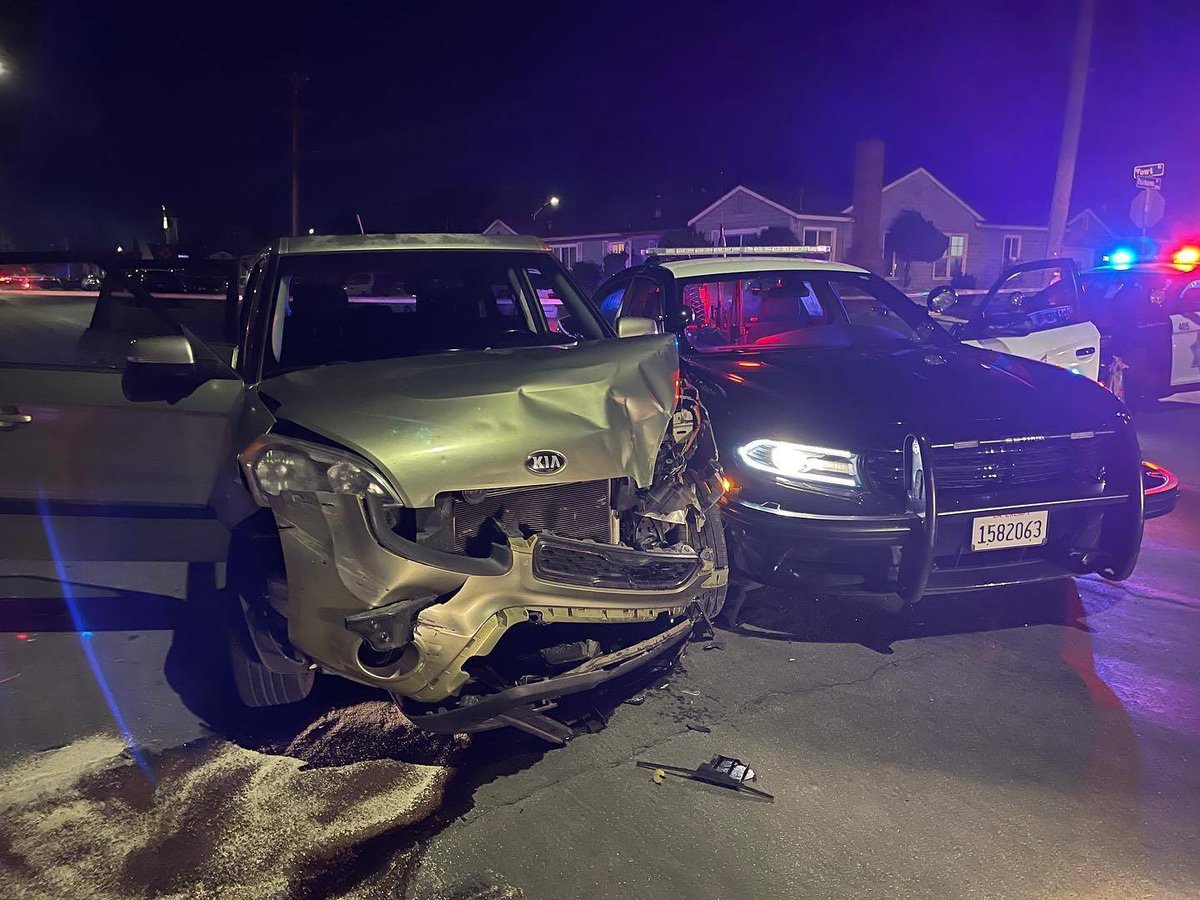 Salinas police say a homicide investigation was interrupted last night when a drunk driver drove through the investigation.   No one seriously injured