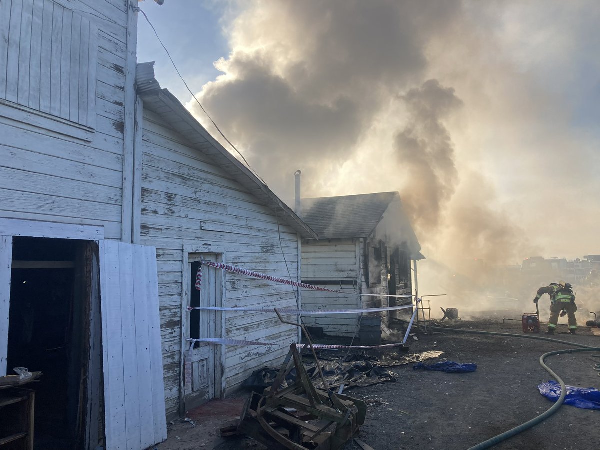 Firefighters at scene of a structure fire on Las Animas Ave in San Martin. When firefighters arrived they found a fully involved structure that was threatening other buildings. Firefighters were able to keep the fire to the building of origin