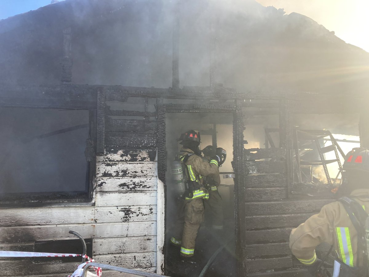 Firefighters at scene of a structure fire on Las Animas Ave in San Martin. When firefighters arrived they found a fully involved structure that was threatening other buildings. Firefighters were able to keep the fire to the building of origin