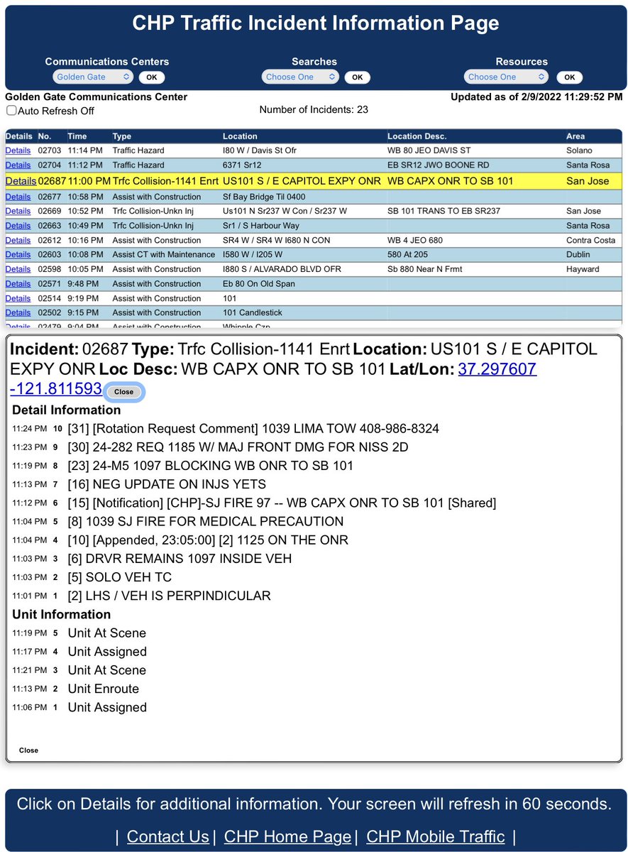 Incident: Traffic Collision Agency: San Jose Fire Department 