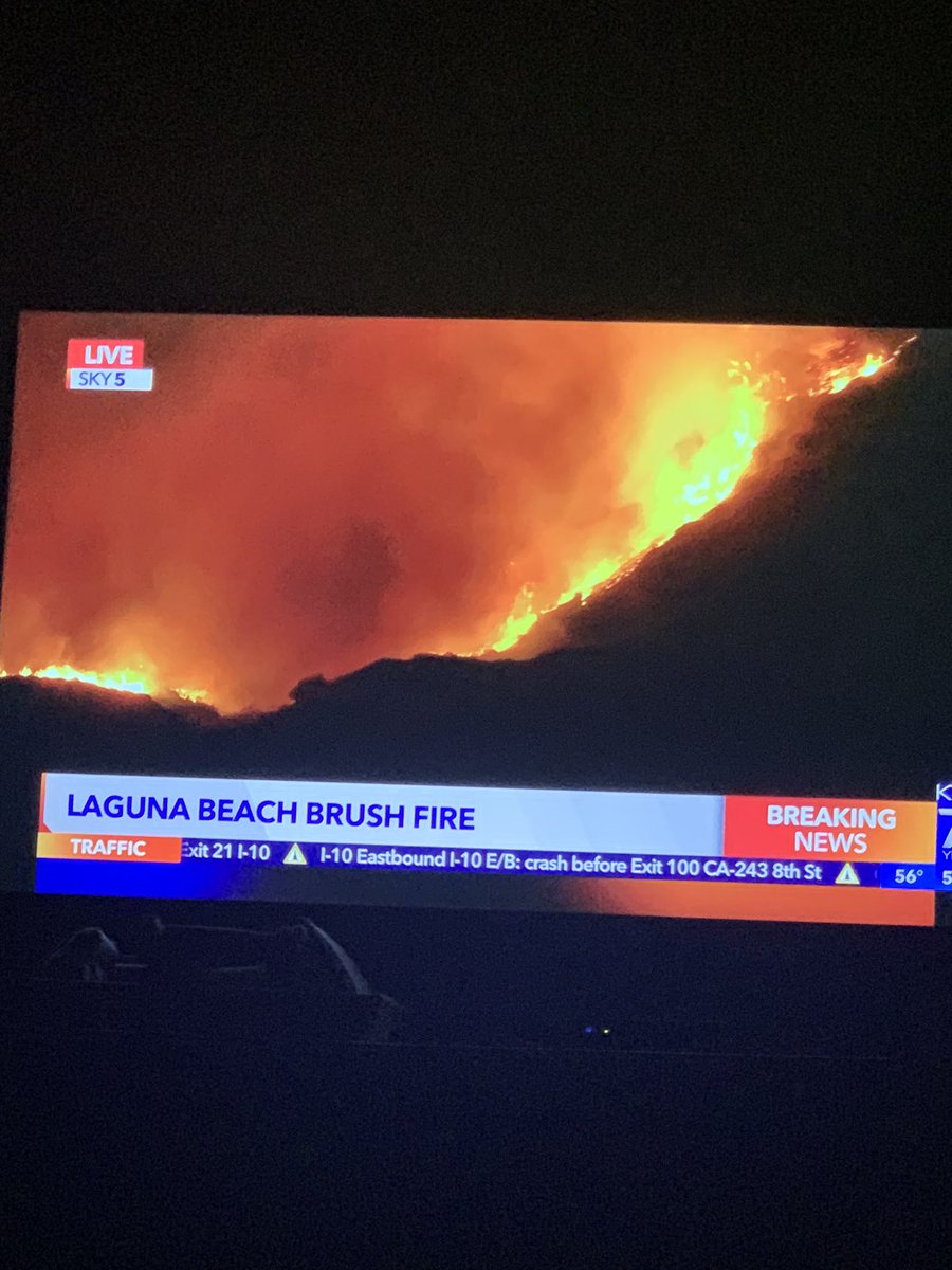 Laguna  beach EmeraldBay is on fire.  Our heat wave with temps almost 90 right now, and the winds are insane.  