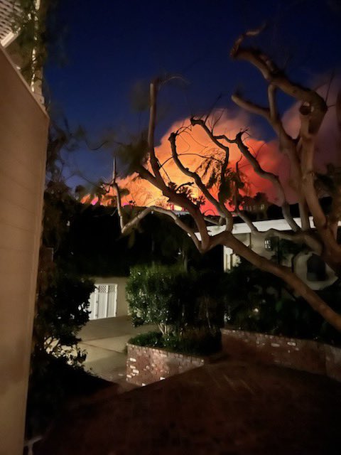 Emerald Bay fire as seen from Irvine Cove community in Laguna Beach which has also been evacuated