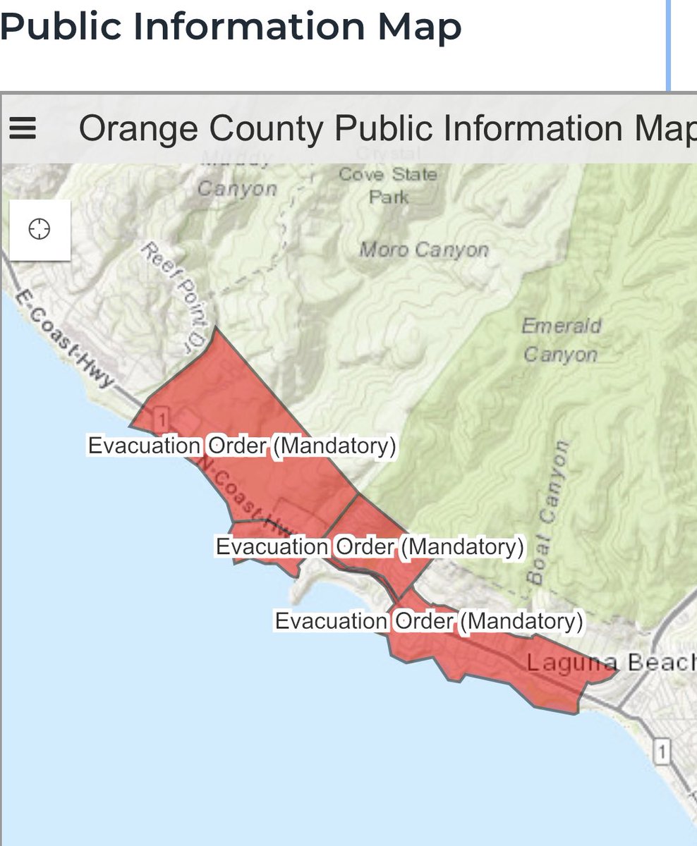 2/10/22 Fire Near Emerald Bay Mandatory Evacuation Orders  Emerald Bay north of Pacific Coast Highway (EMB01) Irvine Cove area of Laguna Beach (LAB13) North Coast area of Laguna Beach (LAB09A)