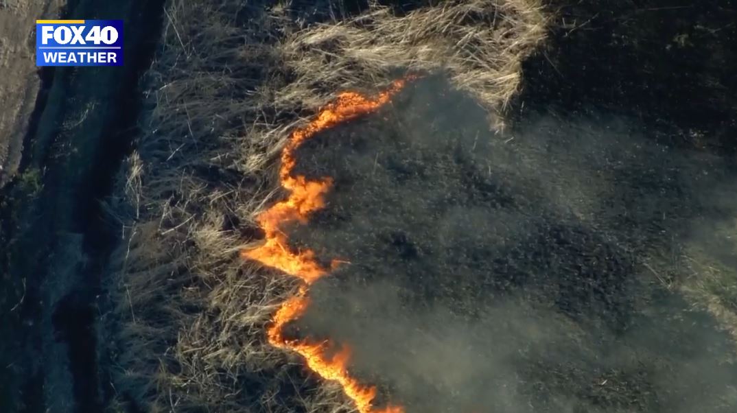 dry the brush is and how close to coast the Emerald Fire is burning