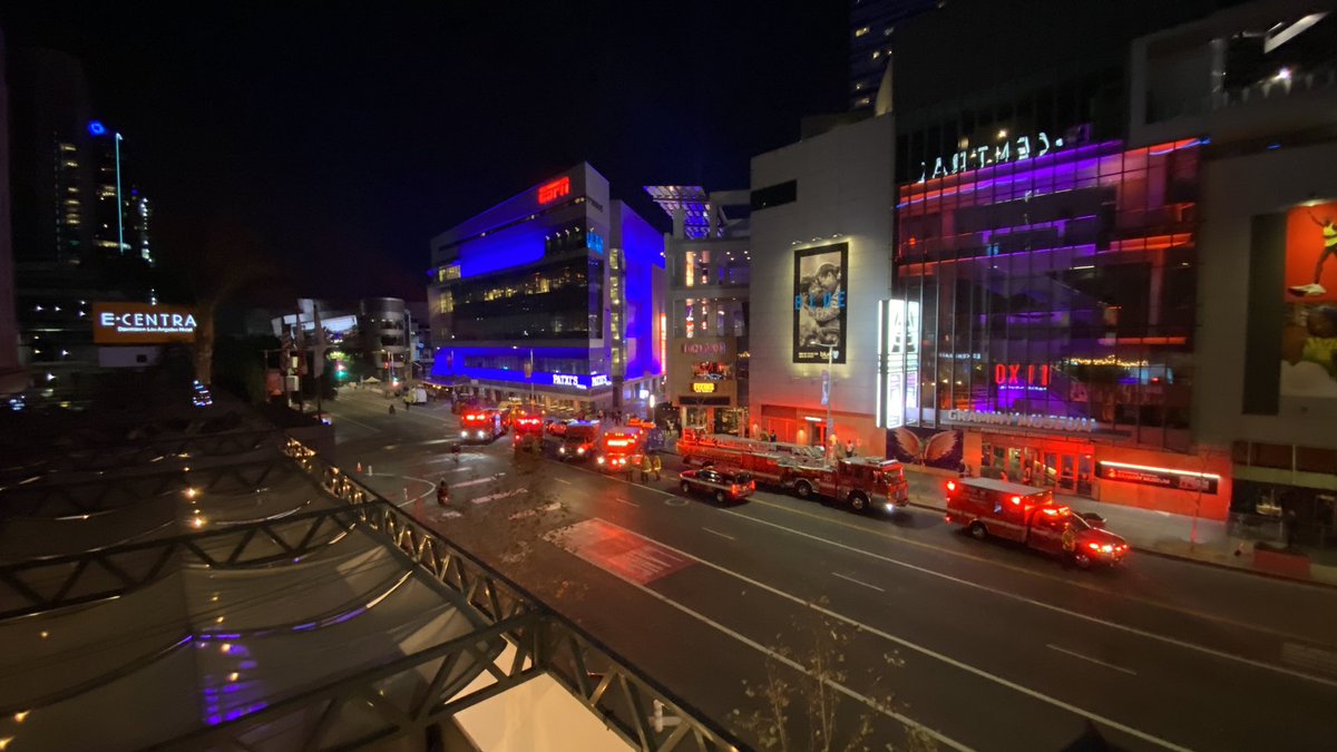 LAFD staging on Figueroa St