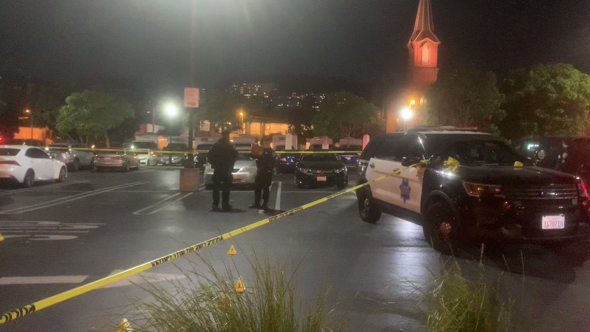 San Francisco - Police at scene of shooting in Safeway parking lot near Market and Castro.at least one person reported injured